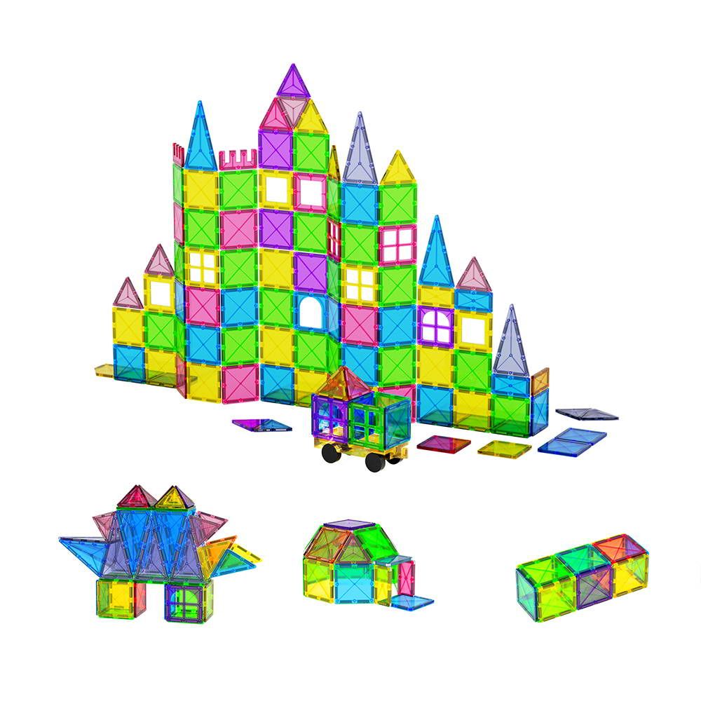 Keezi Magnetic Tiles, 100 Pieces — 3 years+
