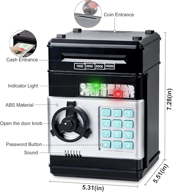 Smart ATM Piggy Bank with Password Lock — 6 years+