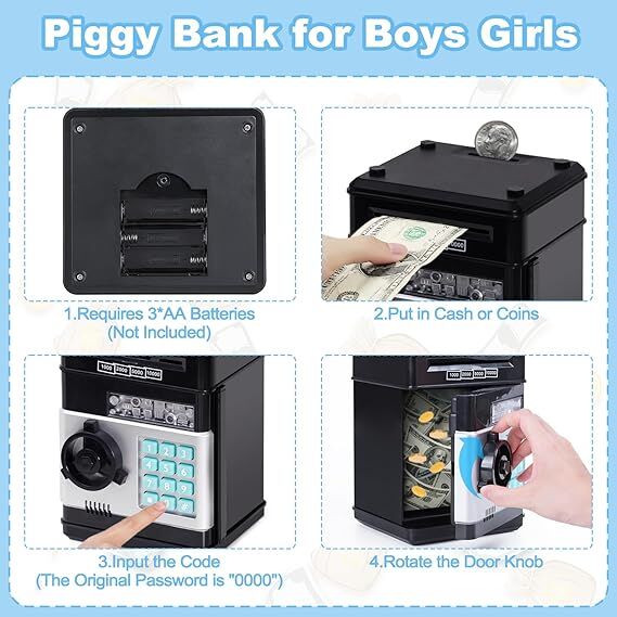 Smart ATM Piggy Bank with Password Lock — 6 years+